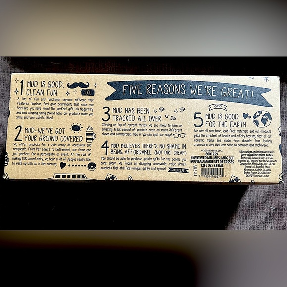 MUD Pair of Ceramic MR and MRS New Adventures Mugs - Picture 3 of 4